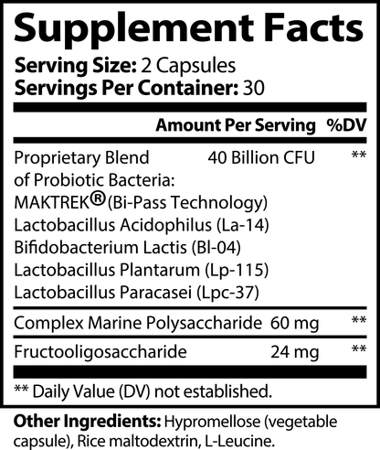 PROBIOTIC 40 BILLION FORMULA WITH PREBIOTICS